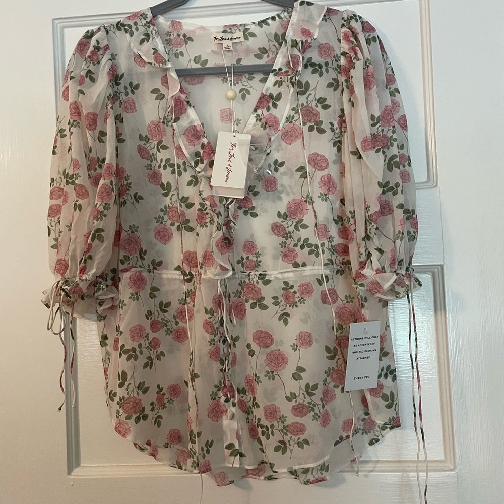 For Love and Lemons sheer top